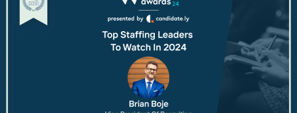 Brian Boje of STS Technical Services Honored as a Top Staffing Leader for Second Consecutive Year
