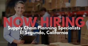 Supply Chain Planning Specialists El Segundo CA