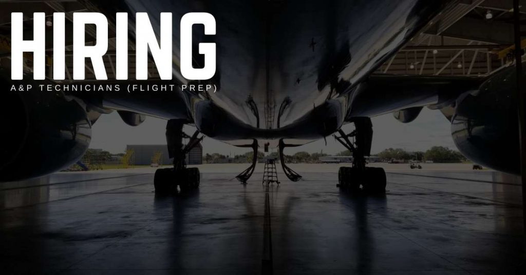 Hiring A&P Technicians (Flight Prep) in Melbourne, Florida